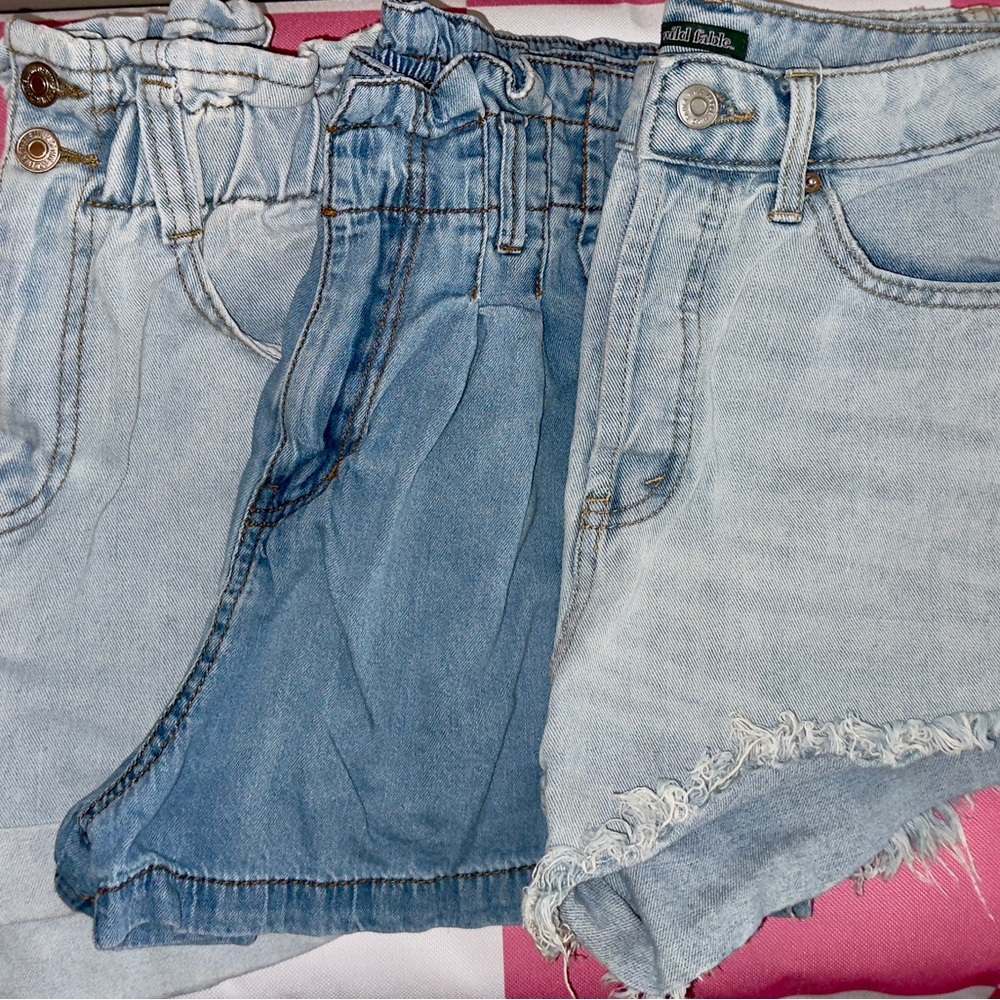 2 size S Forever 21 Light Jean Shorts + 1 Wild Fable Cut Off shorts size 4 sml